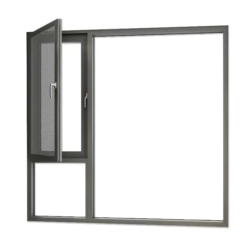 알루미늄 도어 마감 허리케인 충격 접이식 슬라이딩 창 홈 디자인을위한 알루미늄 여닫이 창