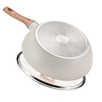 Offre Spéciale Ensemble de Batterie de Cuisine Antiadhésive, Casseroles et Poêles avec Poignées en Bakélite, Fond à Induction pour Cuisine Domestique
