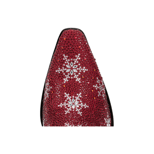WETKISS scarpe <span class=keywords><strong>invernali</strong></span> personalizzate con tacco grosso stivali alti al ginocchio stivali da Cowboy con strass bianco stivali da Cowgirl occidentali per natale - Product Image 6