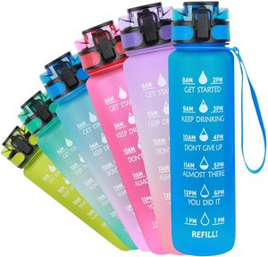 Amazon Hot Selling 1000ml Empty Unbreakable Portable Sport Plastic Water Bottle with Lock