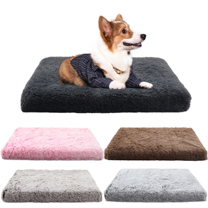 Neuankömmling Luxus Rechteck Flauschiges Haustier bett Wasch bares Plüsch 3D Schwamm kissen für Katzen Hunde Lange Plüsch matten Abnehmbares Design Alle - Product Image 1