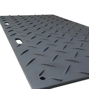 Escavadeira construção interlock plástico hdpe esteiras bog mat estrada chão proteção esteiras 4x8