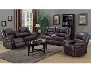 Nuovo stile moderno soggiorno in pelle Set vendita squisito rosso divano reclinabile per Lobby - Product Image 5