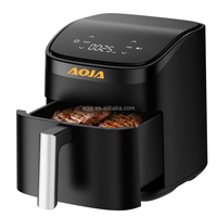 Friteuse à air 1000W avec capacité de 3,5L, commande mécanique par bouton, compacte, numérique, pour la maison, la cuisine, vente en gros en usine