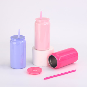 Stainless Steel <b>Insulated</b> <b>Mug</b> 12oz Double Wall Vacuum Travel Cup With Straw Portable For Outdoor Car Use - Product Image 3