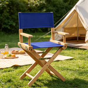 <span class=keywords><strong>Silla</strong></span> de Director <span class=keywords><strong>Plegable</strong></span> Ligera para Niños, de <span class=keywords><strong>Madera</strong></span> de Haya, Portátil para Camping, Estudio, Maquillaje, Eventos, Guardería y Exteriores - Product Image 2