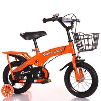 Vélo pour enfants de 14 pouces le plus vendu avec siège arrière et roue auxiliaire, adapté aux enfants de 2 à 13 ans