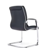 Chaise de bureau ergonomique en cuir pivotante avec support lombaire réglable, base métallique, siège de direction, couleur et taille personnalisables pour l'espace de travail