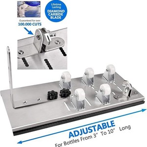 <span class=keywords><strong>Coupe</strong></span>-bouteille à vin en acier inoxydable et outil de dé<span class=keywords><strong>coupe</strong></span> DIY avec 15 accessoires, modèle HC 11,8x4,72 pouces - Product Image 3