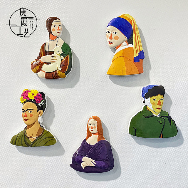 Customized 3D Cartoon Characters Magnet Sticker Funny Home Decoration for Refrigerator Resin Crafts