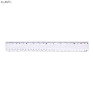 30cm plastic liniaal met gradaties aan beide zijden in centimeter en inch PR001 Promotionele geschenken Plastic liniaal 30cm op voorraad - Product Image 4