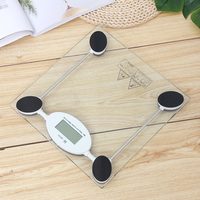 Báscula Digital de Peso Corporal de 180 kg con Pantalla LCD, Báscula Electrónica para el Hogar, Vidrio Templado, Material Plástico Personalizable OEM