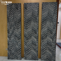 Panneaux muraux acoustiques en MDF coloré à lattes de bois, design commercial et technique, pour studio d'enregistrement, salon, hôtel, salle de réunion