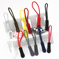 Passe-fermeture à glissière en caoutchouc décoratif, 10 pièces, cordon en Nylon, extractible pour Extension de fermeture éclair