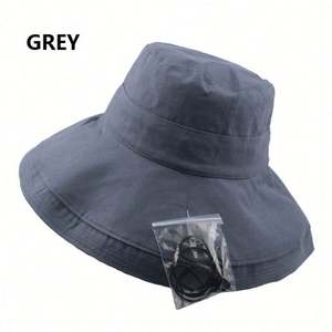 Chapeau de soleil à large bord personnalisé, modèle 0318, imprimé sérigraphié, pour femme, anti-UV, idéal pour la plage, le printemps et l'automne, vente en gros - Product Image 2