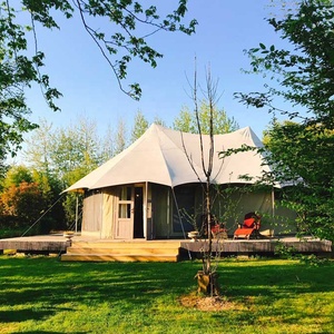 Customizable Steel Glamping Unit with Insulated Aluminum Frames for Mixed Terrain Luxury Sites One-bedroom Luxury Hotel Tent - Product Image 1