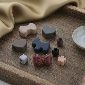 Acrylic Animal-Themed Spacer <b>Beads</b> Mixed Shapes for Bracelet Making Heart Bow Flower Puppy Cube DIY Charms - Product Image 3