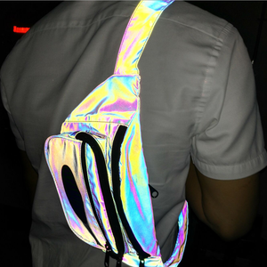 Custom Logo Hi Vis Color arcobaleno moda borsa da cintura riflettente in vita per escursioni in bicicletta Sport da palestra <span class=keywords><strong>telefono</strong></span> cellulare riflettere pacchetto - Product Image 1