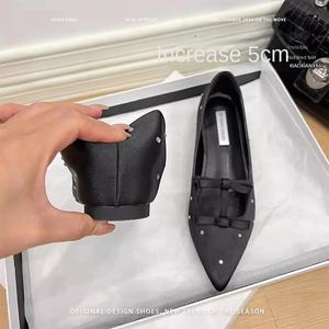 Kadın kare meme toka ile 2025 yeni bahar yaz tek ayakkabı düz topuk ve sığ ağız banliyö tarzı platformu - Product Image 5