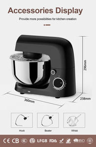 Batidora Eléctrica Profesional para Panadería y Repostería, Automática, para el Hogar, Mini Batidora de Pie para Masa, Acero Inoxidable, 4L, 6 Velocidades - Product Image 6