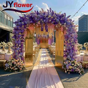 JY, nuevo estilo, <span class=keywords><strong>torre</strong></span> para pastel, cuerno artificial, corredor, flores, centros de mesa, soporte, arco de flores para boda, 2017 - Product Image 2