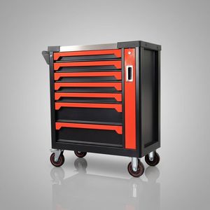 Motorcycle Maintenance Dedicated Cold Rolled Steel Tool Lockable Multi <b>Drawer</b> Rolling <b>Trolley</b> for Repair Garage - Product Image 2