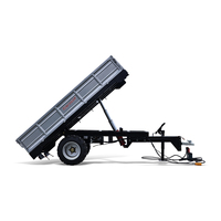 Remorque avec une capacité de charge de 1,5 tonne, pour tracteur/ATV/UTV/VOITURE de 40 à 70 CV, avec basculement arrière hydraulique électrique