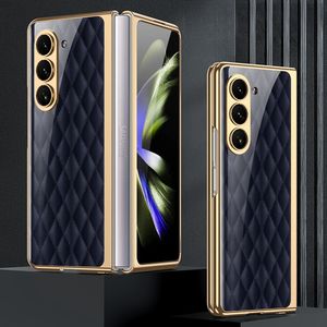 Custodia in vetro placcato personalizzato per <span class=keywords><strong>Samsung</strong></span> Z Fold5 semplice custodia protettiva per schermo pieghevole W23 custodia per cellulare - Product Image 2