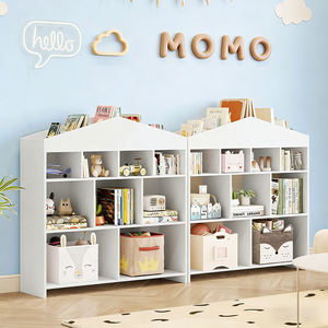 Organisateur de <span class=keywords><strong>rangement</strong></span> pour jouets en bois - Étagère à livres pour enfants à 9 compartiments, armoire de jeu pour enfants - Product Image 4