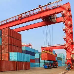 Grúa de pórtico esparcidor de contenedor 20t con vigas dobles con ruedas de goma tipo RTG - Product Image 1