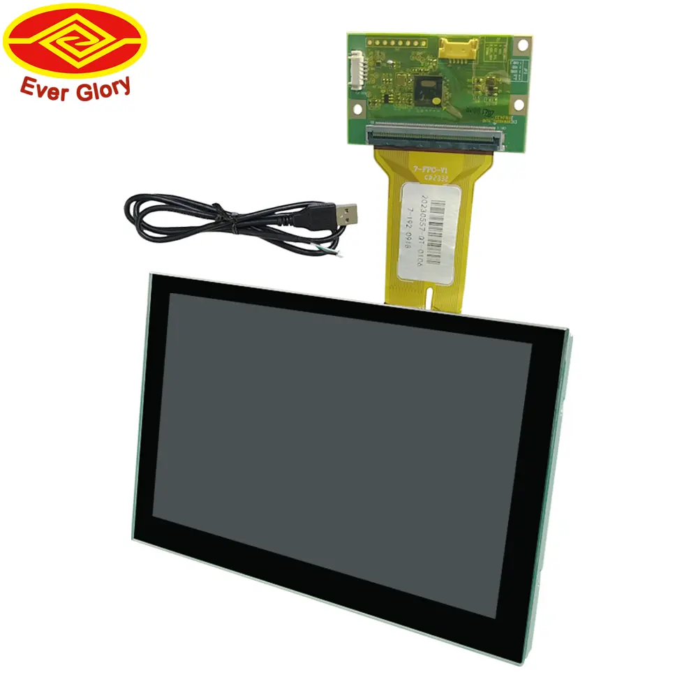 Modulo industriale da 7 pollici personalizzato Multi Touch USB TFT IPS capacitivo IP65 impermeabile EETI G + G Display modulo Touch Screen Pcap