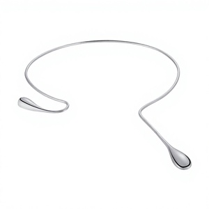 Collar de Gargantilla Estilo Punk con Diseño Original, Chapado en Oro de 18K, con Forma de Gota de Agua, para Mujer, Accesorios para Fiesta - Product Image 3