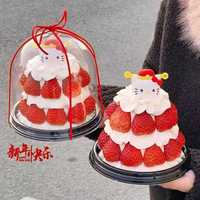 Boîtes à gâteaux miniatures en plastique noir, blanc et or, avec couvercle transparent de 4 pouces, emballage jetable pour desserts, vente en gros