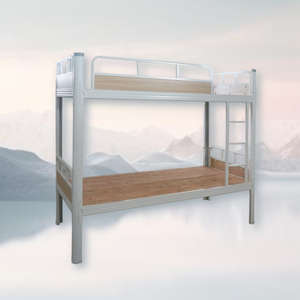 Modern 2-Layer Twin Metal Bunk Bed Frame Iron <strong>Cama</strong> Casal Literas for Adults Kids Workers for School Bedroom <strong>Hotel</strong> - Product Image 3