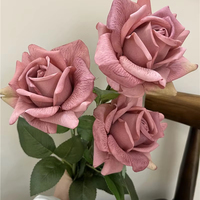 CM-TH856 de haute qualité artificielle vraie touche soie Roses fleurs Latex Rose mariage fleurs décoratives
