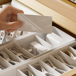 Office Organizer Drawer Storage Box Rectangular Compartmentalized Stackable For Cables Chargers Electronics Desktop Mount - Product Image 4