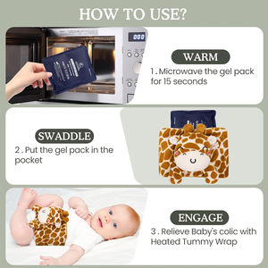 Almohadilla Térmica para Bebés con Cólicos, Gases y Estómago Irritable, Cinturón Abdominal para Aliviar el Cólico en Recién Nacidos - Product Image 6