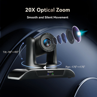 Cámara de Videoconferencia con Zoom Óptico 20X HD-M1 USB PTZ con Seguimiento Automático por IA para Transmisión en Vivo en Iglesias