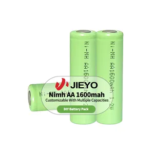 Jieyo Oem Hoge Kwaliteit 1.2V 1600Mah Aa Cilindrische Batterij Oplaadbare Nikkel Metaalhydride Batterijen (Ni-Mh)