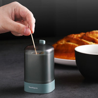 Boîte à cure-dents personnalisée avec logo, distributeur automatique en plastique, écologique, portable, pour la maison, le bureau, vente en gros