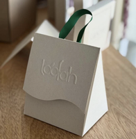Boîte en carton personnalisée de 350 g, style sac en papier avec nœud en ruban pour cadeaux et emballages de marque