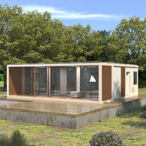 低成本扁平包装2-3层钢夹芯板豪华地下预制集装箱房屋套件销售 - Product Image 1