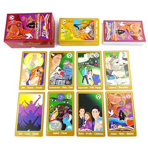 Bedrukte Orakel Tovenaar <span class=keywords><strong>Tarot</strong></span> Speelkaarten Goudfolie Stempelen Plastic Papier Materiaal Gids Logo Kaarten <span class=keywords><strong>Tarot</strong></span> Orakel In Het Duits - Product Image 3
