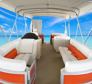 Directo de fábrica 22ft Compacto Aluminio Entretenimiento Pontoon Boat Easy Trailer Launch Eco Cruise Pond Retreat - Product Image 5