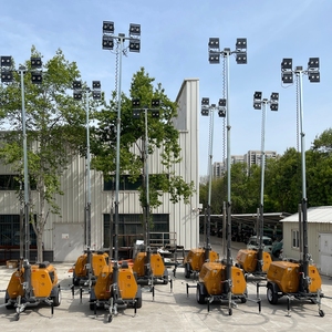 Vielseitiger Diesel-<span class=keywords><strong>Solar</strong></span>-betriebener 7m 9m Elektrischer & Manueller Teleskop-Weißlicht-LED-Lichtmast Kostengünstiger 1000 Watt Lichtturm-Fahrzeug - Product Image 5