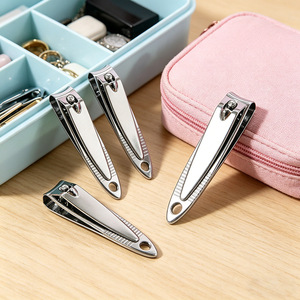 Stainless Steel Nail Clippers Flat Blade Small Size For Home Use Finger Care Tools - Product Image 1