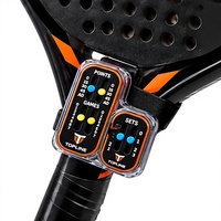 Dernier modèle de marqueur de score portable pour raquettes de padel, design léger et durable, suivi du score facile à installer, option de personnalisation de la marque