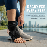 Attelle de cheville élastique NINJA, bandage de compression réglable, respirant, flexible, facile à porter pour le sport, la remise en forme et les mouvements quotidiens