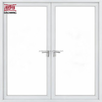 Porte battante double vitrage en aluminium étanche, standard export, moderne, pour intérieur et extérieur résidentiel et bureaux