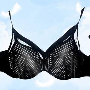 New Arrival Plus Size Women's Underwear Breathable Sandwich Mesh Full Cup Bra & Panties Set for Summer Wired Push up